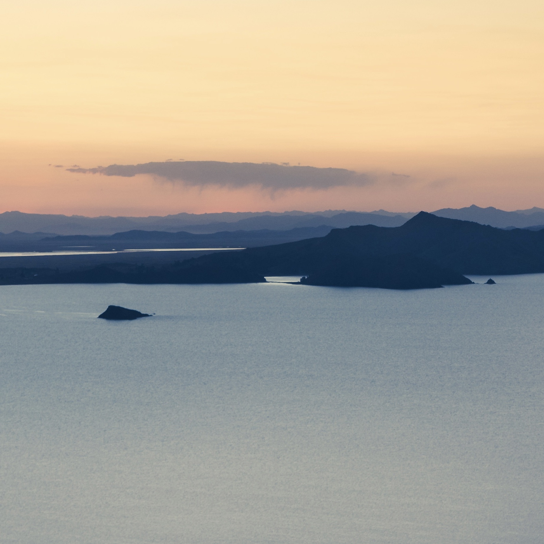 sunset in titicaca from amantani